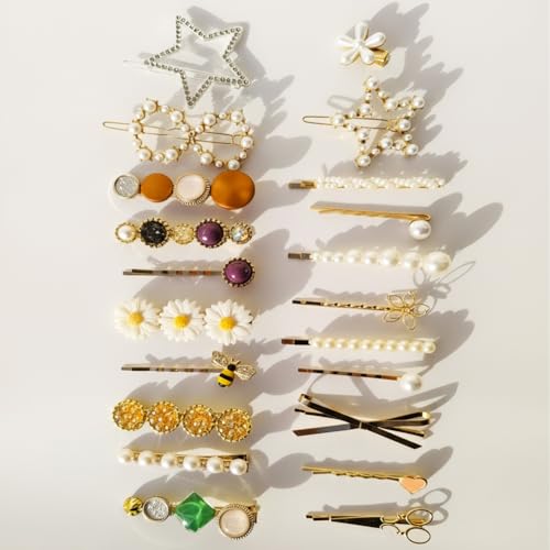 Pearl Fashion Hair Clips Set Hair Accessories for Girls and Ladies Cute Hair Barrettes Bobby Pins Hairpin Headwear Styling Tools Gifts for Women Girls Decorative Wedding (pearl fashion)