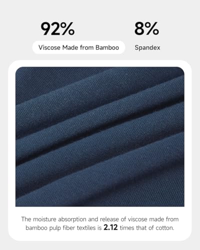 5 Pack Men's Underwear,Rayon Made from Bamboo Cool Boxer Briefs,Ultra Soft,Breathable,No Riding Up Long Leg4