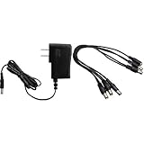 最安!KC 9V ACアダプター 2A(2000mA) センターマイナス仕様 AD9V/2A + TRUE DYNA 電源5股分岐ケーブル TDDC-5P セット