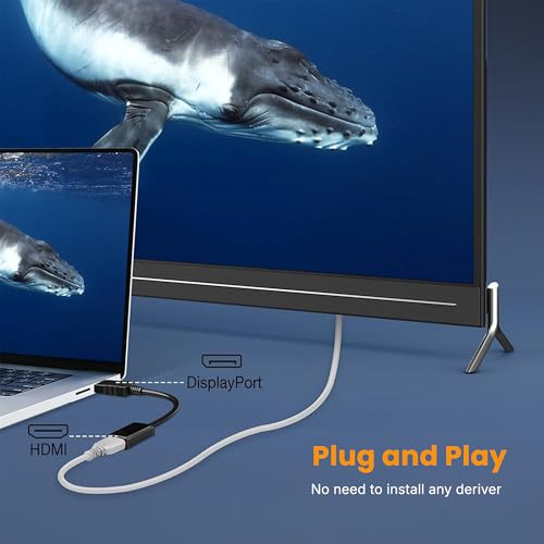 Image of Techie Mini DisplayPort to HDMI Converter | 4K 30Hz & 1080p 60Hz | Audio Video Adapter for MacBook, Surface & Mini DP Laptops | Plug-and-Play, Compact ABS Design - Black