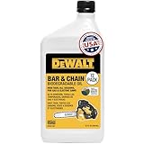 DEWALT Biodegradable Chainsaw Oil – High Performance, Non Toxic Professional Lubricant – Green, Eco-Friendly, Ultraclean, All Season Bar & Chain Lube, 32 oz (Case of 12)