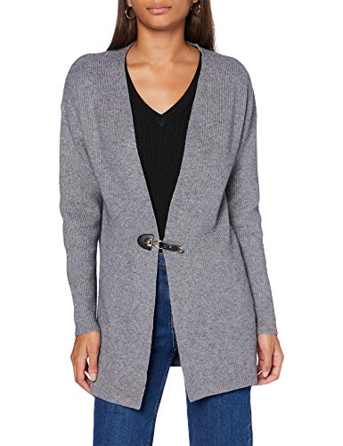 Morgan Gilet Manches Longues avec Boucle MDODO Long Gris Moyen TS, Womens