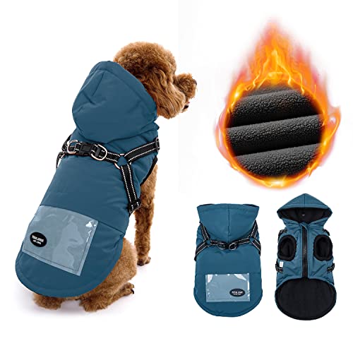 Nasjac Correas Oblicuas Dog Coa, Chaquetas para Perros con Revestimiento de Lana, Anillos y Capuchas En Forma de d, Sudaderas con Capuchas con Cremallera Que Reflejan el Clima Frío Invernal Cover