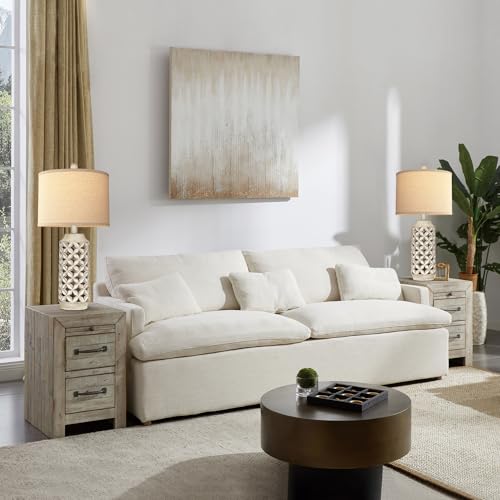 Partphoner STR-DL-0039 26 Inch High Table Lamp Set Of 2, Distressed Geometric Four-Leaf Clover Cutout Table Lamps thumb #5