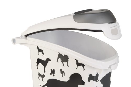 Curver 210341 Futterbehälter, Plastik, weiß, 23.2 x 49.7 cm