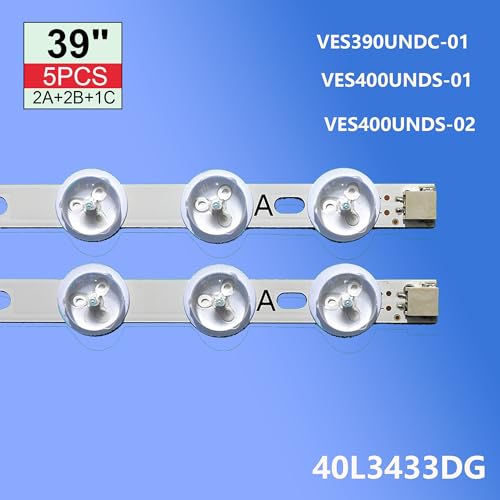 Tira de LED para iluminación trasera 40" 40L3433DG VES390UNDC-01 5