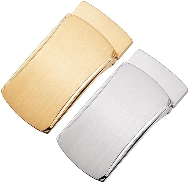 Men's Stainless Steel Perforated Belt Buckle Business Smooth(Style2)