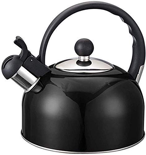 Pfeifkessel für Induktionskochfeld, Edelstahlherd 2L Campingkocher Wasser Gas Teekanne Kochutensilien, für zu Hause, Büro, Outdoor