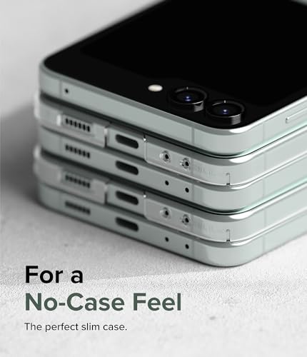Image of Ringke Slim Compatible with Samsung Galaxy Z Flip 5 Case Back Cover Thin Transparent Hard PC with Non-Slip Grip Protective Phone Case for Samsung Z Flip 5 5G (2023) - Clear