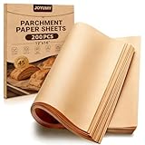 200 PCS 12x16 Inches Parchment Paper Sheets, Unbleached Parchment Paper for Baking, Non Stick Baking Sheets, Precut Parchment Paper Sheets for Baking, Brown Baking Paper (12' X 16')