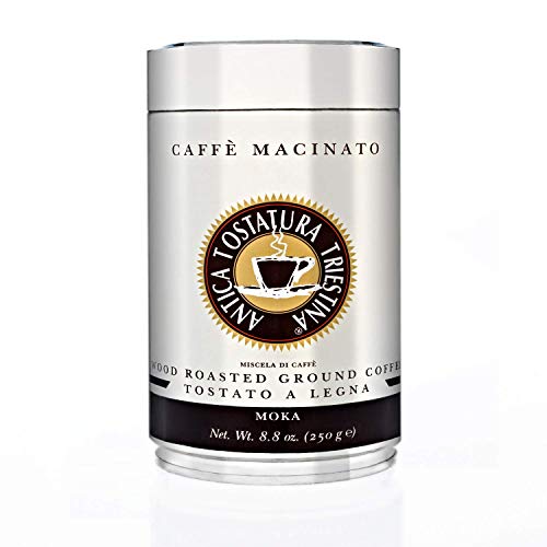 Café tostado a leña Antica Tostatura Triestina Nessun Dorma molido para moka en bolsas de 250 g.