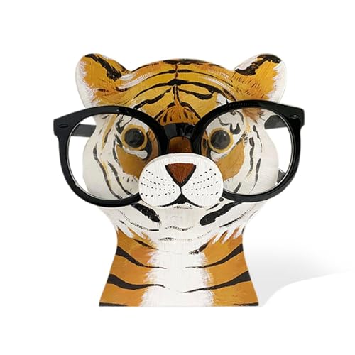 Ysjchebs Marco De Gafas De Tigre De 1 Pieza, Marco De Madera Para Gafas, Marco De Gafas Creativo, Adornos De Escritorio Interesantes, Soporte Para Gafas