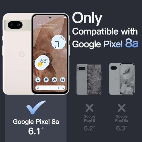 Image of NISHTECH for Google Pixel 8A 5G Premium Transparent Hybrid Soft Slim Dust Proof Back Case Cover with Camera Protection
