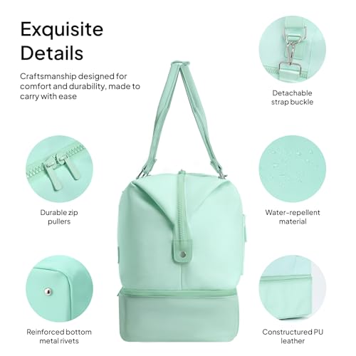 Image of TOPEAST Travel Duffle Bag, Weekender Bags for Women with Shoe Compartment