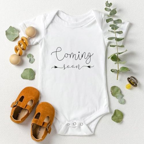 Pregnancy Baby Announcement Pregnancy Announcement Onesie Bodysuit Baby Coming Soon Unisex Baby Bodysuit Vest Pregnancys Reveal Gift Baby Announcements Ideas for Dad or Grandparents