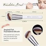 DUcare-Makeup-Brushes-3Pcs-Foundation-Contour-Brush-Concealer-Brush-Blusher-Brush-Face-Kabuki-Blush-Bronzer-Travel-Buffing-Stippling-Contour-Liquid-Blending-Makeup-brush-set-White