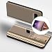 Produktbild LCHDA Samsung Galaxy S8 Spiegel Ledertasche Hülle klapphülle Gold Brieftasche Schutzhülle Handyhülle Durchsichtig Clear View Flip Mirror Case Stoßdämpfend Standfunktion Magnetverschluß Handytasche