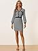 Allegra K Houndstooth Bodycon Dress for Women's V Neck Long Sleeve Pencil Sheath Dresses Medium Black
