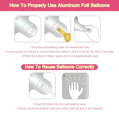 Image of 21pcs Mother Day Balloons Set, Mom Standing Aluminum Balloon Happy Mother Day Foil Balloon Set, Pink Great Mom Day Birthday Party Decoration Balloons