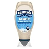 Hellmann's Light Mayonnaise Condiment 100% recycled squeeze bottle light mayo for burgers, sandwiches and salads, 430ml