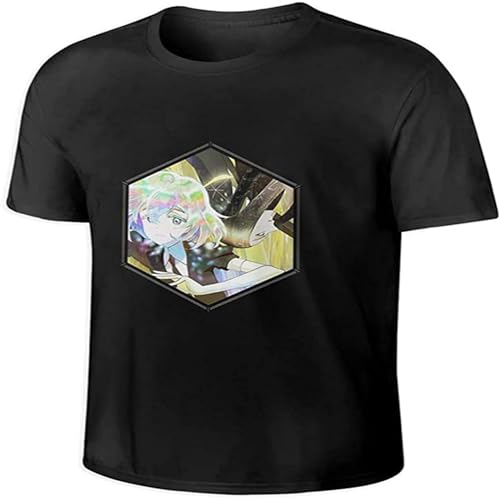 LuxUnatcc Land of The Lustrous Phos X Bort T-shirt voor heren met korte mouwen, Zwart, M