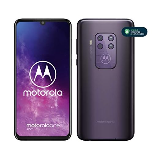 Motorola One Zoom avec Alexa Hands-Free (Ecran FHD+ 6,4 Pouces, 4Go RAM, 128Go ROM, Double Nano SIM, Android 9.0, Quadruple Camera) Violet [Exclusivité Amazon]