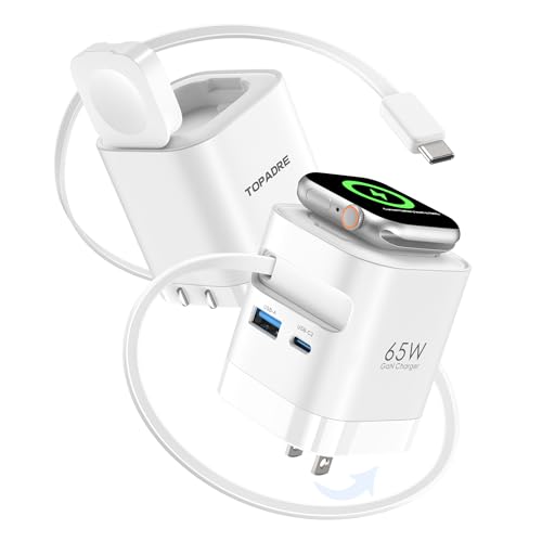 65W 4-in-1 Foldable USB-C Charger for Apple Devices