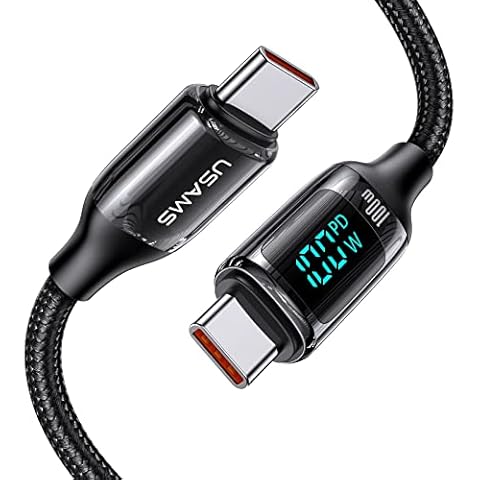 wiredge Cable USB C 100W PD 5A QC 4.0 con Pantalla LED Cover
