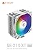 ID-COOLING SE-214-XT ARGB White CPU Cooler 4 Heatpipes CPU Air Cooler ARGB Light Sync with Motherboard(5V 3-PIN Connector) CPU Fan for Intel/AMD, LGA 1700 Compatible for Desktop