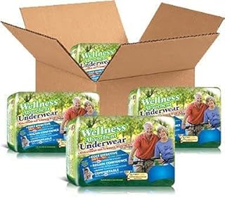 Unique Wellness Absorbent Underwear 4 Pack (Pull-Ups) Size X-Large (40"–60" Waist) 48 Count