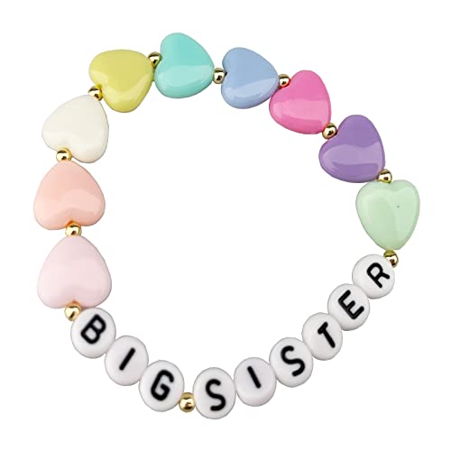 Sister Bracelet with Triangle Bead (1pcs) - Big Sister Announcement Gift for Little Girls