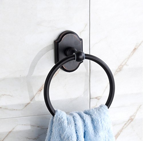 French Retro Black Simple Serviette Anneau Salle de bains Personnalisé Matériel Attaché Ring Cover