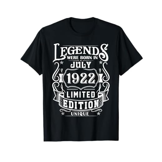 Cumpleaños Julio 1922 Edición Limitada Regalo Legend July Camiseta