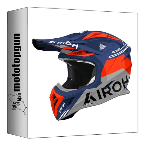 Casque moto cross Airoh Aviator Ace 2 Fury Bleu Gloss taille M av22f18
