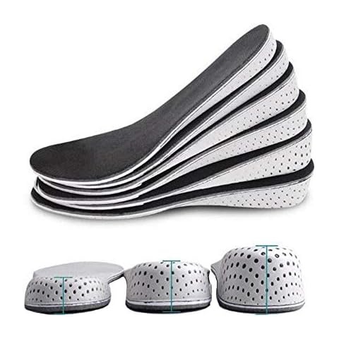 NATUWORLD 1 Pair Height Increase Shoes Insole Breathable Memory Foam Height Increase Insole Invisible Increased Heel Lift Shoe Insoles for Women Men - 4.3cm Cover