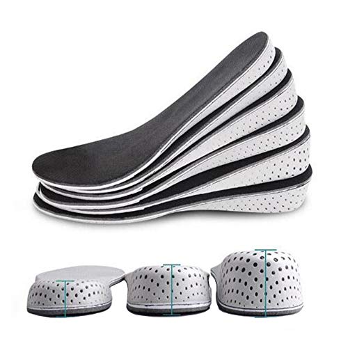 1 Pair Height Increase Shoes Insole Breathable Memory Foam Height Increase Insole Invisible Increased Heel Lift Shoe Lifts Inserts Heel Cushion Inserts Shoe Pads Elevator Insoles for Women Men (3.3cm)