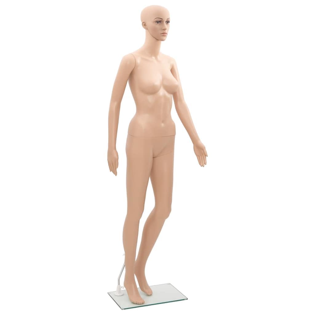 vidaXL Mannequin Femme 175 cm, Corps Complet Rotatif 360°, Idéal pour Présenter des Vêtements ou Vitrine de Magasin, Beige
