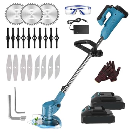 Akku-Rasentrimmer mit 4 Klingen