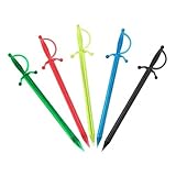 Sword Toothpicks - 3.5 Inch Food Grade Plastic Cocktail Picks - Assorted Colors - Add Garnish To Mixed Drinks - 500 Count