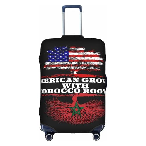 American Grown Morocco Roots Travel Luggage Cover Washable Suitcase Case Suitcase Protector Fit Luggage Cover Medium