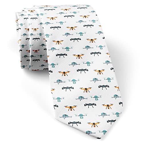 ( Drones ) Fashion Novelty Necktie, Conversation Neckwear Ties Great for Party and Events