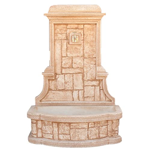 Fuente Pared Modelo Rústica 78x48x115cm. para jardín|Hormigón Piedra |Incluye Grifo|Fuente...