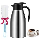 Coffee Carafe for Keeping Hot,68oz/2L Thermal Carafe for Hot Liquids,Insulated Coffee Thermos Carafe