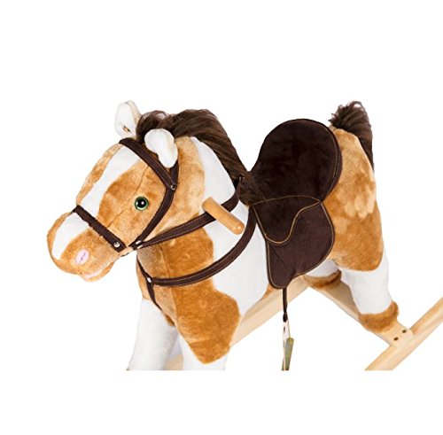 Rockin' Rider Turbo Rocking Horse, Brown and White, Large
