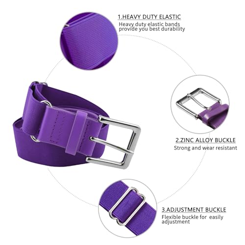 Youper Cinto Elite Baseball/Softball, Tamanhos Jovens e Adultos, Roxo - Pacote com 1, Youth