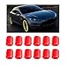 12PCS Fluorescent Car Tire Valve Stem Caps, Auto Corrosion Resistant Wheel Valve Cover, Luminous Illuminated Glow in The Dark, Car Decor Accessories Universal for SUV, Trucks, Car (Red(1))