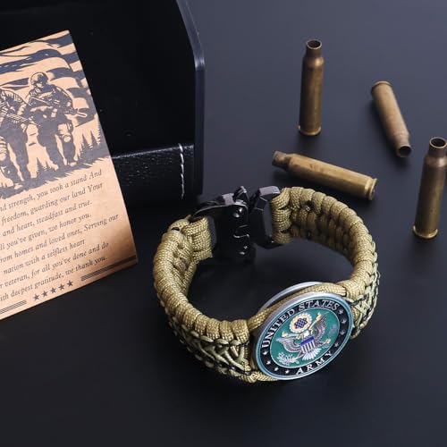 Pulsera Paracord Ejército, Regalo Veterano 22 cm miniatura 6
