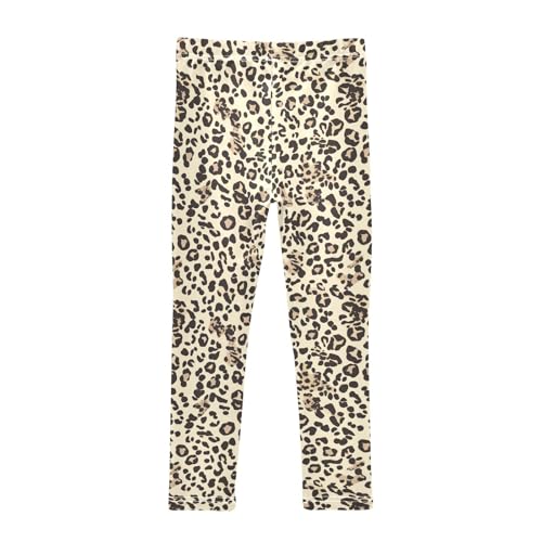 Leopard Skin Print Animal Girls Casual Leggings for Kids Printed Long Pant Bottoms Stretch and Soft2