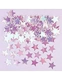 Decora la mesa de tu fiesta con los bonitos destellos de este confeti de estrellas iridiscentes. Se trata de un confeti en forma de estrellitas en un precioso tono brillante. Puedes utilizarlo para decorar el mantel, para darle un toque especial al relleno de una piñata o para decorar las bolsitas de regalo de los invitados. Cada paquete incluye 14 gr de producto.
