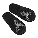 MULIHU Black Deer Head Slippers Winter Indoor and Outdoor Slipper Warm Cozy Soft Lightweight House Shoes Fuzzy Slip-On Slipper Large